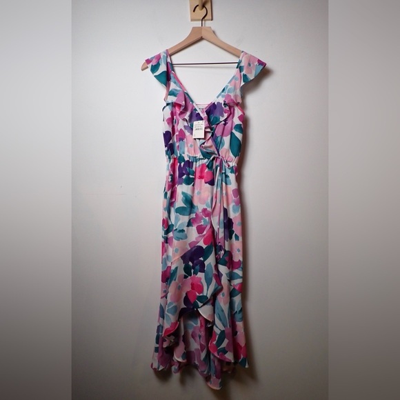 NWT Socialite Floral Ruffle Dress XS - Picture 1 of 11